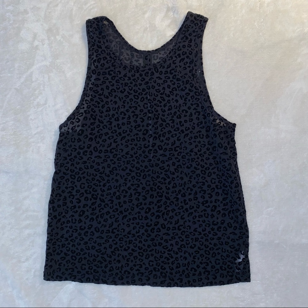 Black MESH DETAIL ZYIA Athletics Tank Top